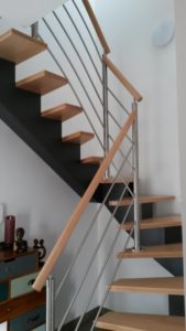 Escalier bois et métal Vendée - ABEG