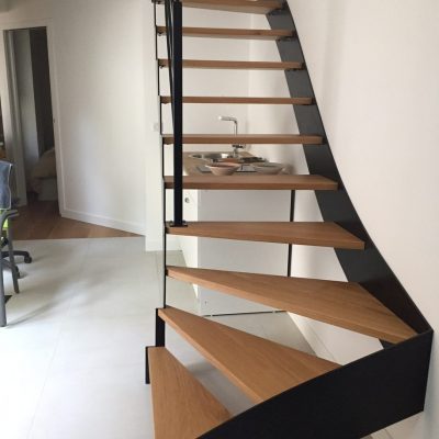 Escalier bois quart tournant - ABEG